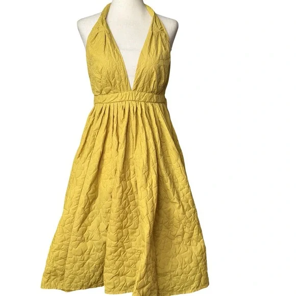 Jean Paul Gaultier for Target Cocktail Fairy Halter Dress Small Junior 7 Yellow - Picture 7 of 15